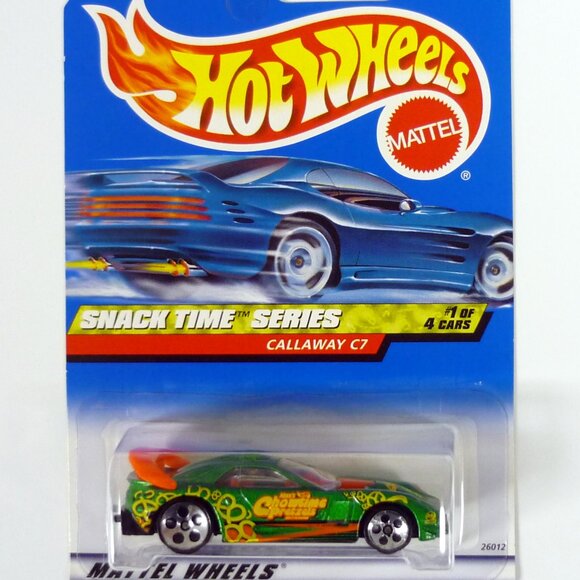 Hot Wheels Callaway C7 #013 Snack Time Series 1 of 4 Green Die-Cast Car 2000 - Picture 1 of 1